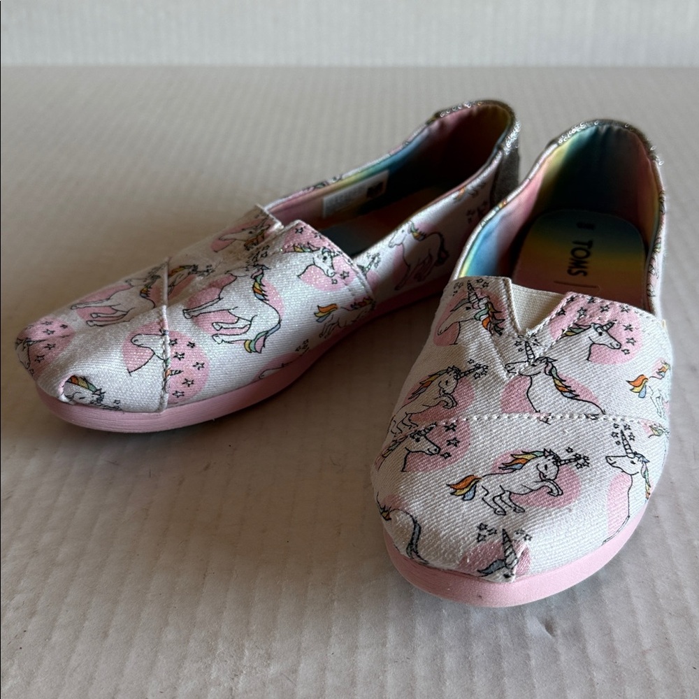 Toms Classic Pastel Glitter Unicorn Alpargata Flats - Picture 2 of 11